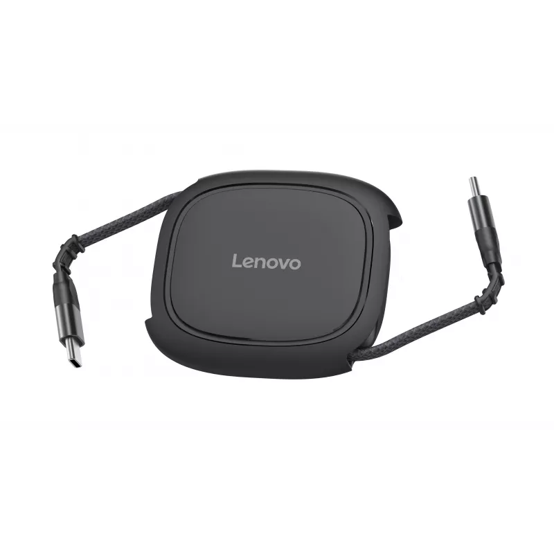 Lenovo 240W USB-C Sisäänvedettävä kaapeli, musta, 1,2 m, USB 2.0