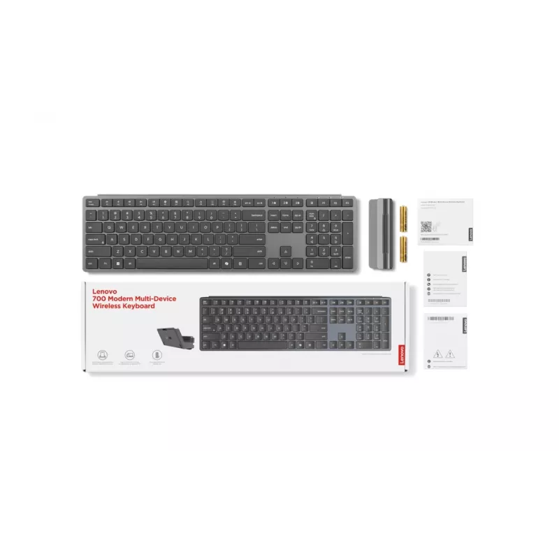 Lenovo 700 Modern Multi-Device langaton näppäimistö liettualainen Luna Grey