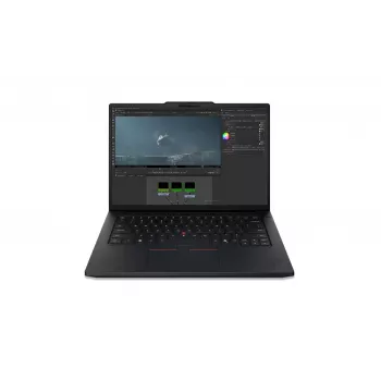 Lenovo P14s G7 Intel mobiilityöasema kannettava tietokone - 14,5 tuuman IPS WUXGA heijastamaton - Intel Core Ultra 7 356H - 16 GB LPCAMM2 LPDDR5X - 512 GB SSD - NVIDIA RTX PRO 500 Blackwell 6 GB GDDR7 - Windows 11 Pro - musta