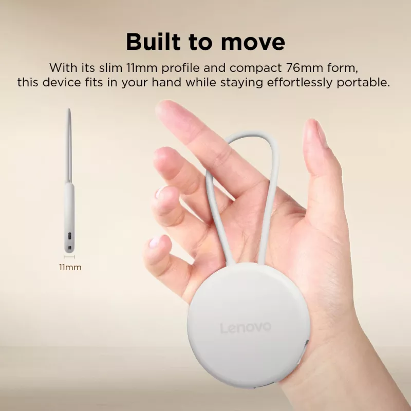 Lenovo Slim USB-C-keskitin GX91V16416, HDMI 2.1, USB 10 Gbit/s, Seashell