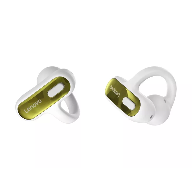 Lenovo X500 Open-Ear Clip-On Bluetooth-nappikuulokkeet mikrofonilla - valkoinen