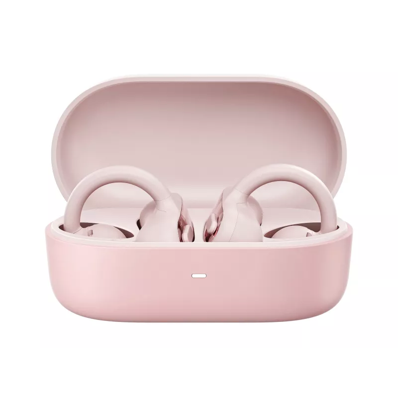 Lenovo X500 Open-Ear Clip-on -nappikuulokkeet, vaaleanpunainen, Bluetooth, sisäänrakennettu mikrofoni