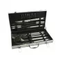 Leopold Vienna BBQ-setti 18 osaa 8x24x27 cm ruostumaton teräs alumiinikotelo hopea