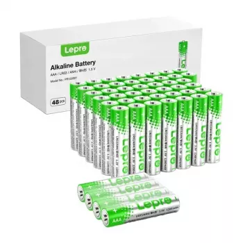 LEPRO 130001-48 AAA R3 alkaliparistot, 48 kpl:n pakkaus | 1,5V pitkäikäinen, elohopeaton