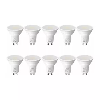 LEPRO 200081-DW-EU-10 GU10 LED-lamppu, 4,5 W, 345 lm, 6500K päivänvalkoinen, 100° valokeila, 10 kpl:n pakkaus