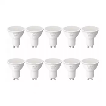 LEPRO 200081-WW-EU-10 GU10 LED-lamppu, 4,5 W (vastaa 50 W), 345 lm, 2700 K lämmin valkoinen, 100° valokeila, ei himmennettävä, 10 kpl:n pakkaus