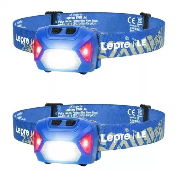 LEPRO 320014-B-2 USB-ladattava LED-otsalamppu, 300 lm, 2 kpl:n pakkaus