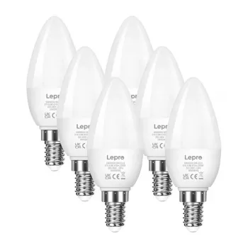 LEPRO 600059-WW-EU-6 E14 LED-kynttilälamppu, 4,2 W (vastaa 40 W), 470 lm, 2700 K lämmin valkoinen, ei himmennettävä, energialuokka E