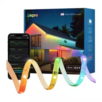 Lepro SW1 10 m Wi-Fi Bluetooth RGBIC LED-nauha