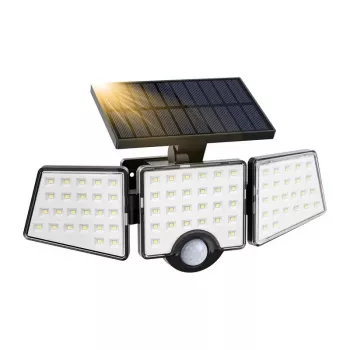 LEPRO WL4000 aurinkovalo – 4000LM, IP65, 18W aurinkopaneeli liiketunnistimella ja kaukosäätimellä, 5M kaapeli
