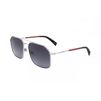 Levi's LV-1021-S-RD unisex-aurinkolasit - musta kehys, harmaat linssit, 58 mm