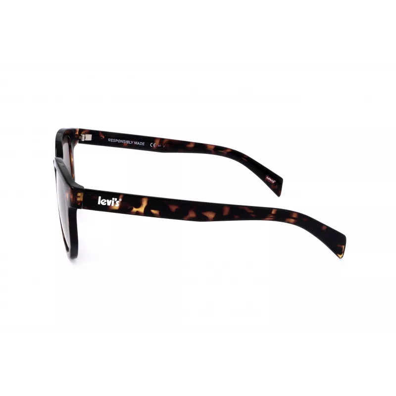 LEVI'S LV-1022-S-086 unisex-suorakaide-aurinkolasit - havanna-kehys, ruskeat linssit, 51 mm