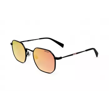 LEVI'S LV-1035-S-003 unisex-aurinkolasit, musta kehys, harmaat linssit, 51/22/140 mm