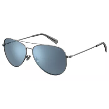 LEVIS unisex-aurinkolasit LV1006SD3XG02 Square Black Frame Grey Polarized Lens 60/17/145 mm
