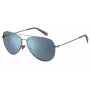 LEVIS unisex-aurinkolasit LV1006SD3XG02 Square Black Frame Grey Polarized Lens 60/17/145 mm