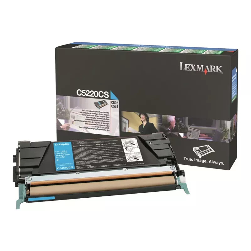 Lexmark C5220CS syaani värikasetti - alkuperäinen - C522, C524, C530, C532, C534