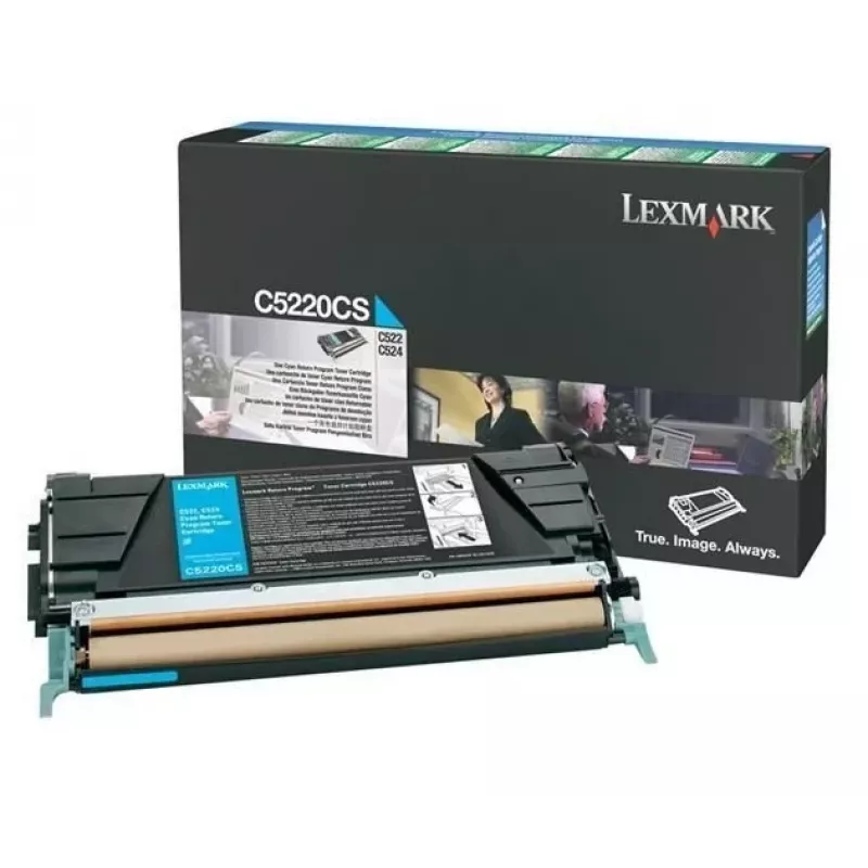 Lexmark C5220CS syaani värikasetti - alkuperäinen - C522, C524, C530, C532, C534