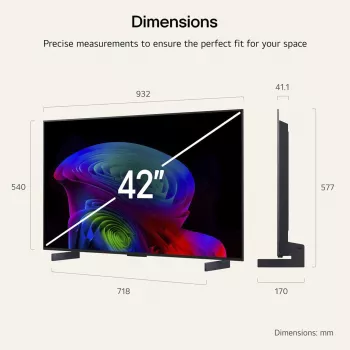 LG Electronics OLED42C6ELB 42 tuuman 4K OLED-televisio, musta, 120 Hz, triple-viritin, webOS Smart TV
