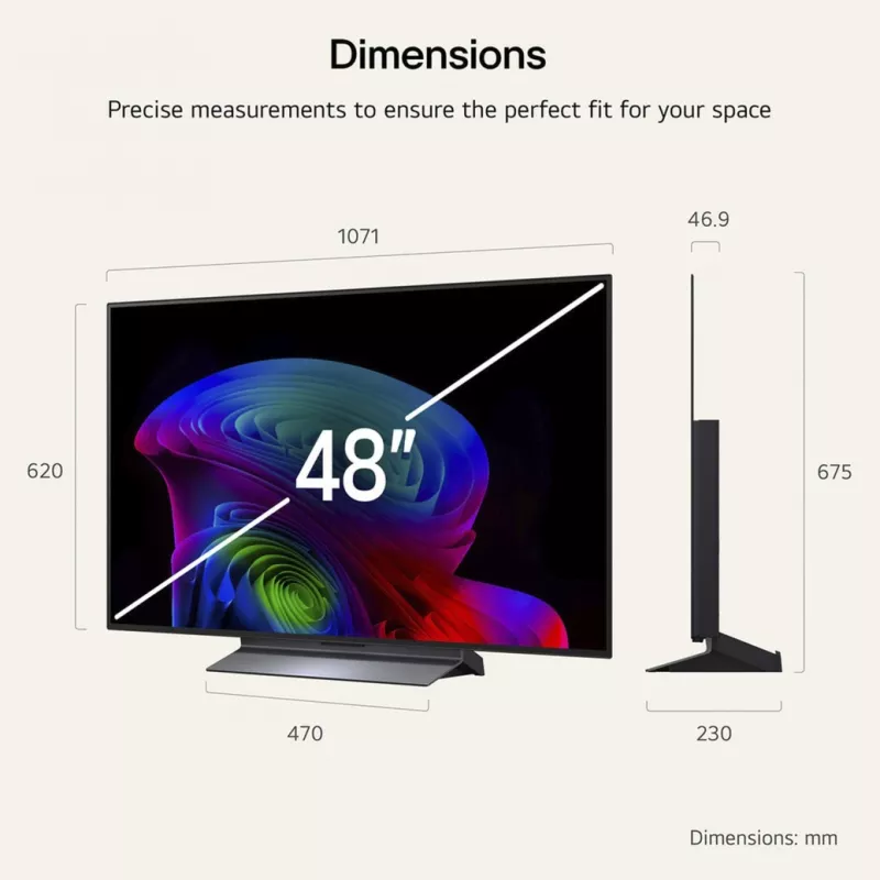 LG Electronics OLED48C6ELB.AEUD 48 tuuman 4K OLED-televisio, musta, UltraHD/4K, Triple-Tuner, 120Hz-paneeli