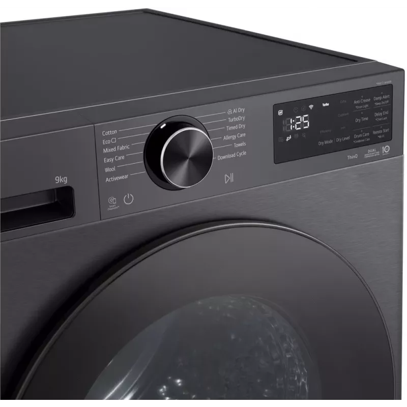 LG RHX7010TBB kuivausrumpu, Musta