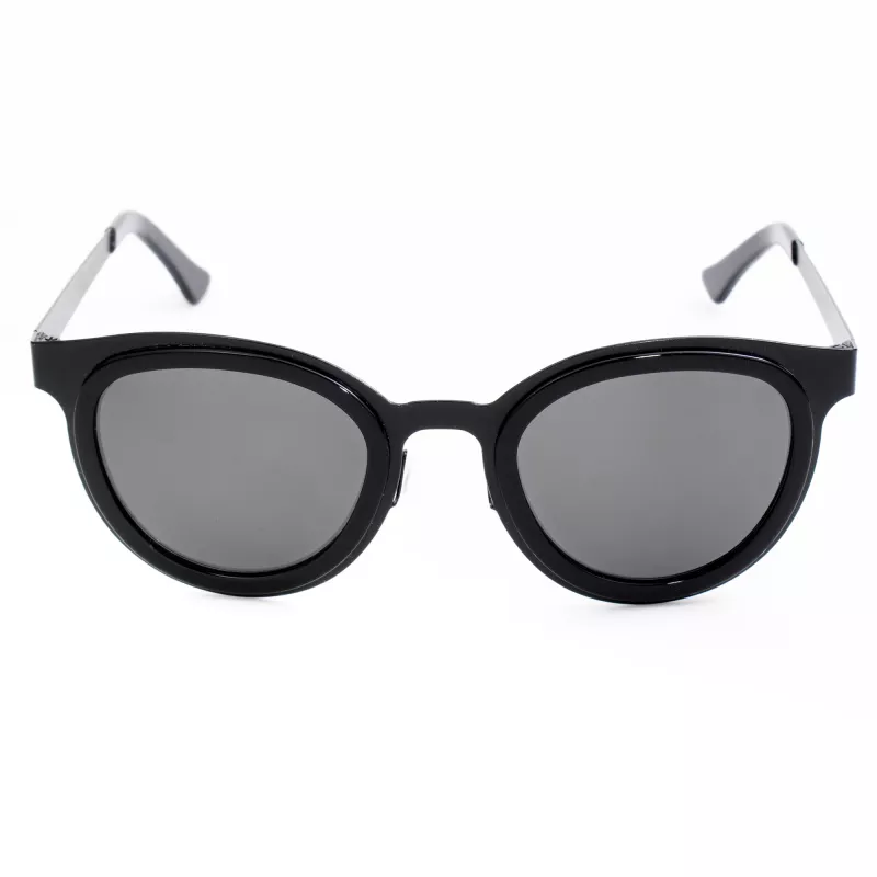 LGR FELI-BLACK01 unisex-aurinkolasit - musta kehys, tummanharmaat linssit, 47/24/145 mm