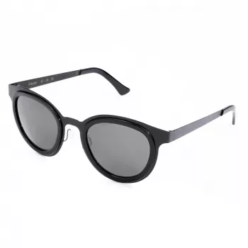 LGR FELI-BLACK01 unisex-aurinkolasit - musta kehys, tummanharmaat linssit, 47/24/145 mm