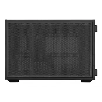 Lian Li DAN Cases B4 Wood Edition mini-torni-tietokonekotelo, Micro-ATX, saksanpähkinä-etupaneeli, musta