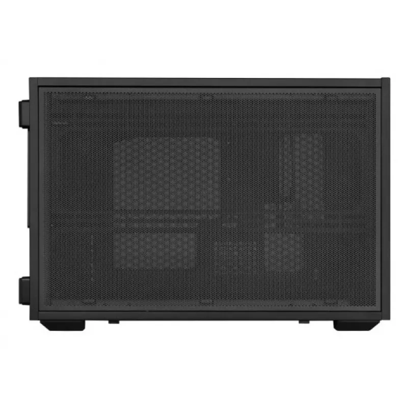 Lian Li DAN Cases B4 Wood Edition mini-torni-tietokonekotelo, Micro-ATX, saksanpähkinä-etupaneeli, musta