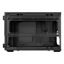 Lian Li DAN Cases B4 Wood Edition mini-torni-tietokonekotelo, Micro-ATX, saksanpähkinä-etupaneeli, musta