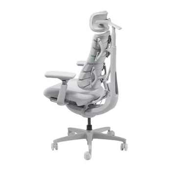 LiberNovo Omni Dynamic ergonominen toimistotuoli, harmaa, mesh, 45 cm istuinkorkeus, 3D-säädettävät käsinojat, 120 kg kantavuus