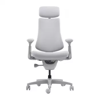 LiberNovo Omni Dynamic ergonominen toimistotuoli, harmaa, mesh, 45 cm istuinkorkeus, 3D-säädettävät käsinojat, 120 kg kantavuus