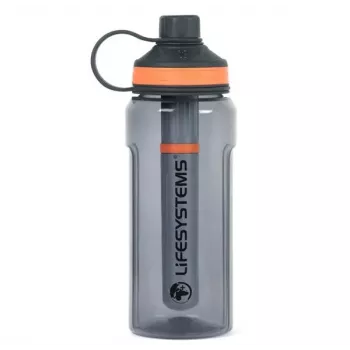Lifesystems 44030 vesipullon suodatin 600 ml vaihdettavalla ontelokuitusuodattimella – harmaa/sininen