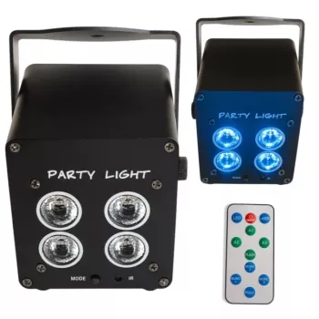 LIGHT4ME ACCU PAR 4x3W ladattava RGB LED Par -valo 360