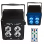 LIGHT4ME ACCU PAR 4x3W ladattava RGB LED Par -valo 360