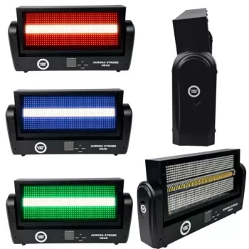 LIGHT4ME Aurora Strobe Head Moving LED -stroboskooppi 144x3W valkoinen 6500K DMX