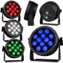 LIGHT4ME CREE ALU QUAD PAR 12 PAR-valaisin - 12x10W RGBW LED, DMX512, musta