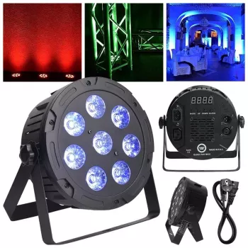 LIGHT4ME QUAD PAR 8x10W MKII RGBW LED ohut litteä