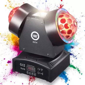 LIGHT4ME SID4 4-in-1 liikkuva monitehovalaisin beam, wash, puna/vihreä laser ja strobo
