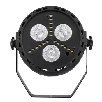 LIGHT4ME TRI PAR STROBE 36W RGB LED PAR-valonheitin strobe-efektillä