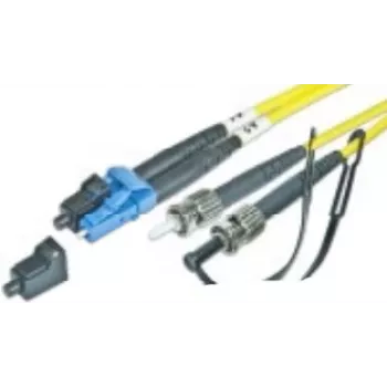 Lightwin 2 m LC-ST duplex OM3 monimuotokuituinen valokuitupatchkaapeli, LSZH, musta/sininen (LDP-50 LC-ST 2.0 OM3)