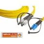 Lightwin LDP-09 FC-LC 3.0 OS2 Single-Mode Duplex kuitu-patchkaapeli, 3m, keltainen LSZH, FC-LC UPC