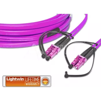 LIGHTWIN LDP-50 LC-LC 2,0m OM4 litteä duplex-kuituverkkokaapeli LDP-50 LC-LC 2.0 OM4 FD