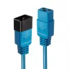 Lindy 3 m IEC C20 - C19 -jatkojohto, 16 A, sininen