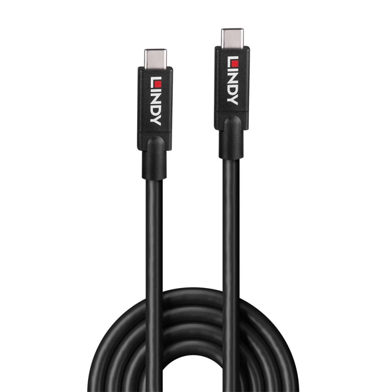 Lindy 43439 USB 3.2 Gen 2 USB-C - USB-C aktiivikaapeli, 8 m, 10 Gbps, 8K60, 100 W PD