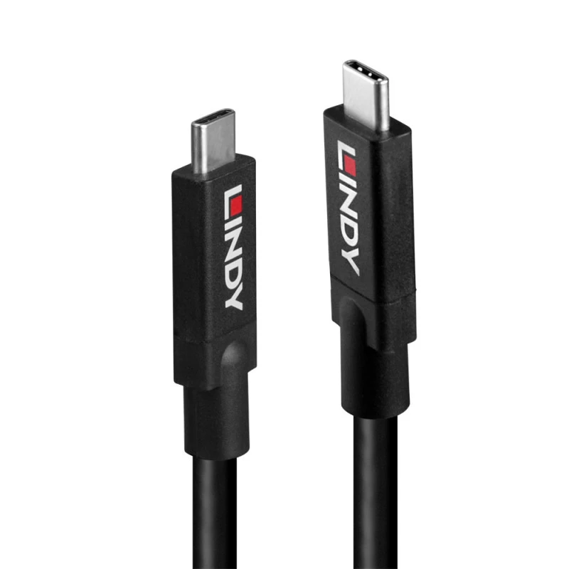 Lindy 43439 USB 3.2 Gen 2 USB-C - USB-C aktiivikaapeli, 8 m, 10 Gbps, 8K60, 100 W PD