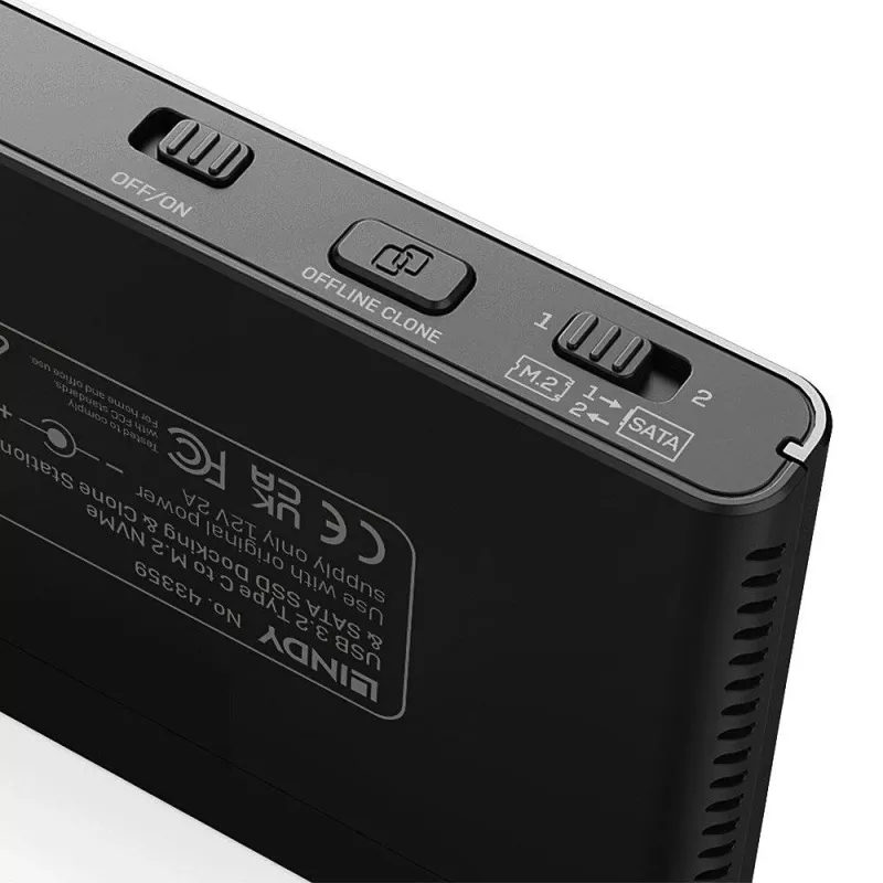 LINDY USB 3.2 Gen 2x2 Type-C - M.2 NVMe SSD-kotelo - 20 Gbit/s, alumiini