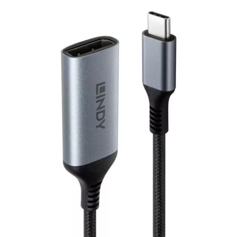 LINDY USB Type C - DisplayPort -sovitinkaapeli 4K 60Hz