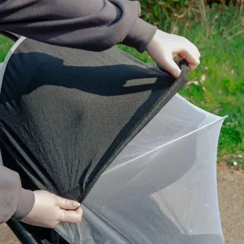 LittleLife vaunujen hyttysverkko – yleiskokoinen hienoverkkoinen hyönteissuoja lastenvaunuihin & rattaisiin (valkoinen/harmaa)