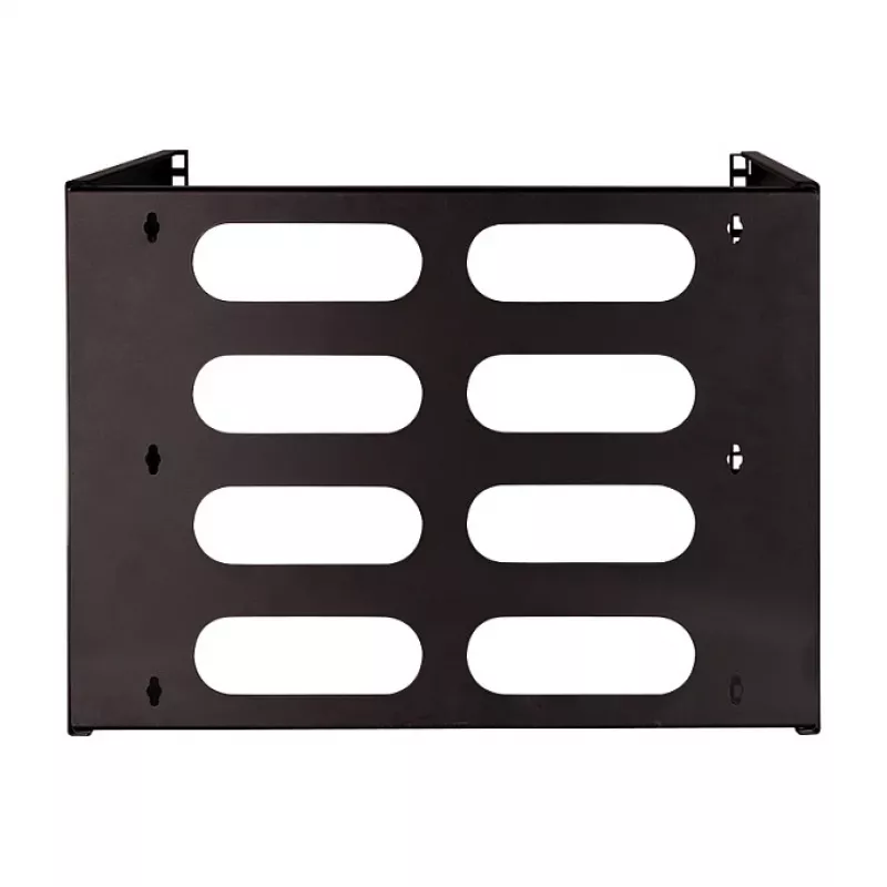 Logilink 19 tuuman seinäkotelo, 8U, musta, avoin kehys