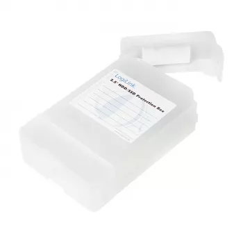 LogiLink 2.5 inch HDD-suojakotelo 2 HDD/SSD:lle, valkoinen